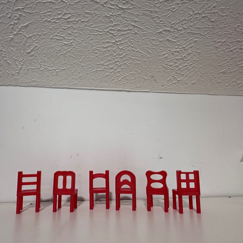 Fundex Stacking Chairs Game Replacement Chairs Lot of 17 Red Blue Yellow Parts - Picture 6 of 7